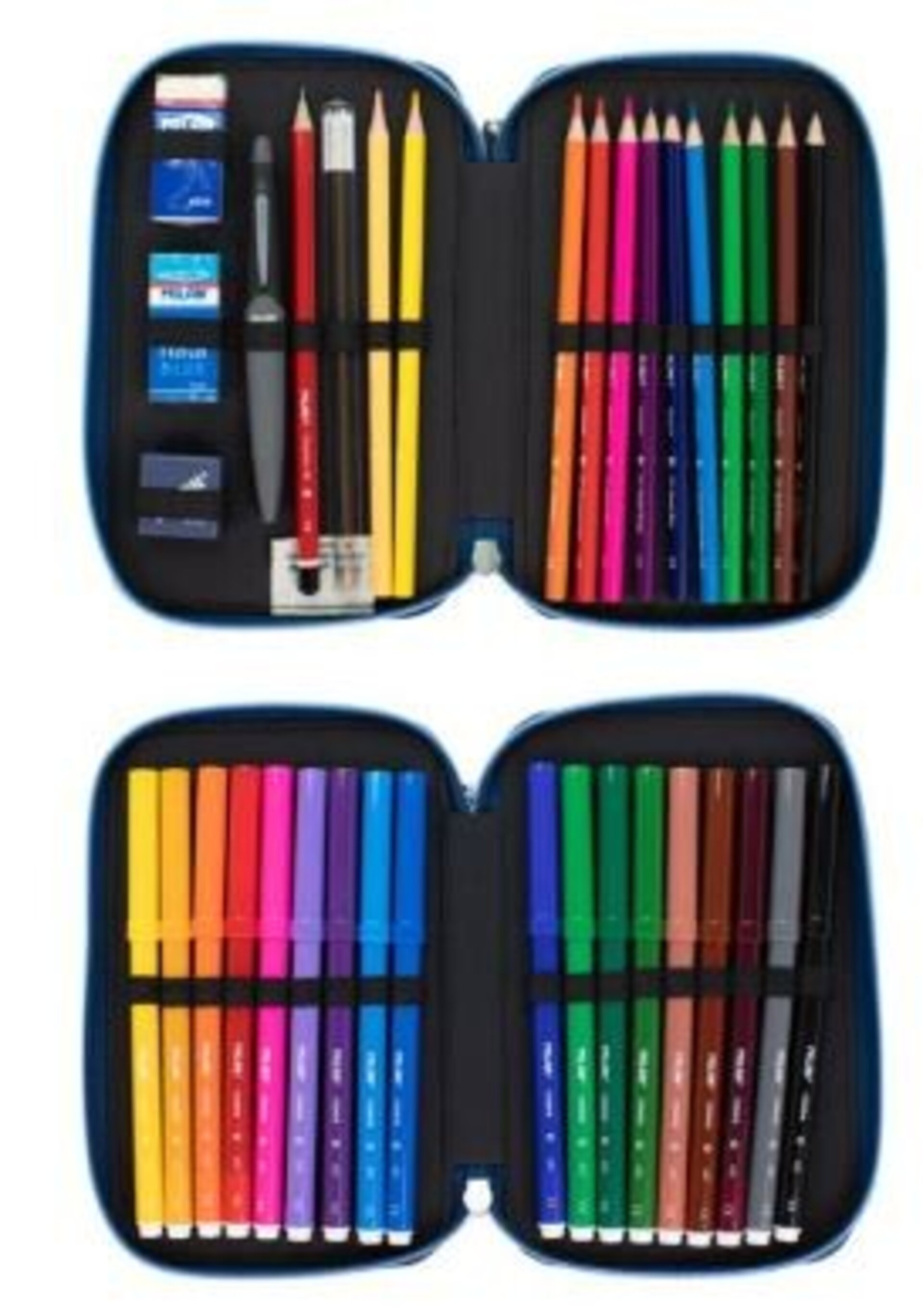 Plumier 2 pisos con contenido serie especial FLUO - 2
