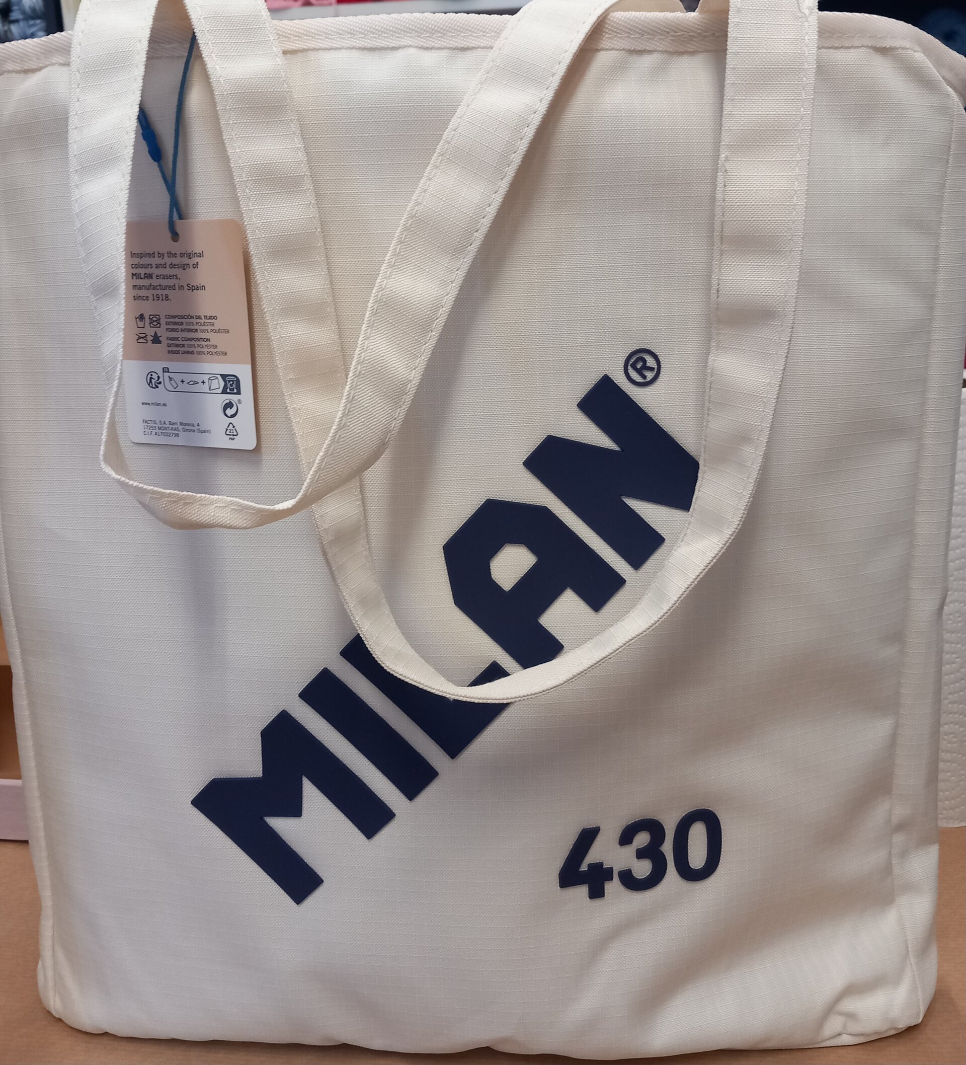 Tote bag con cremallera MILAN 430 since 1918 - 2